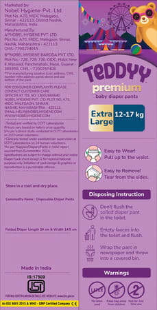 Teddyy Baby Pants Premium 1Xl 28X8 C