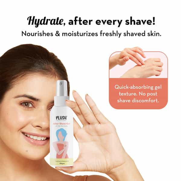 Plush All Natural After Shave Gel For Women With Aloe Vera|For Normal-Sensitive Skin - 100 Gms