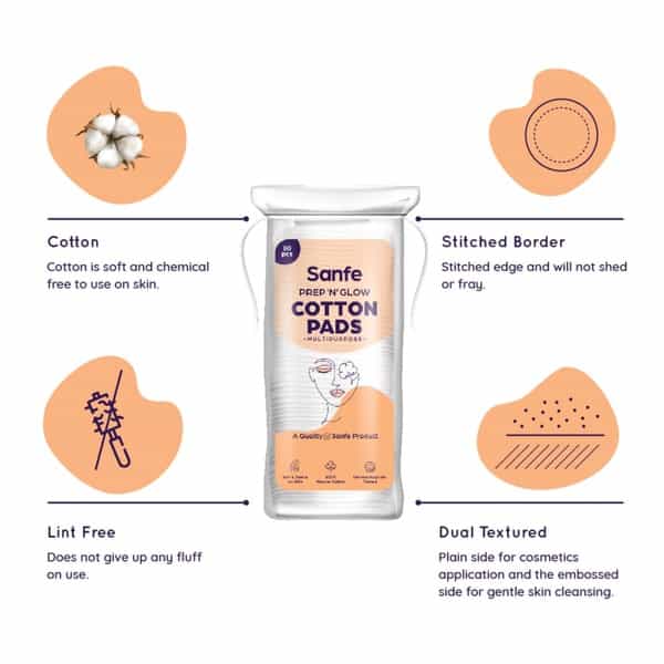 Sanfe Prep N Glow Cotton Pads - 80 N