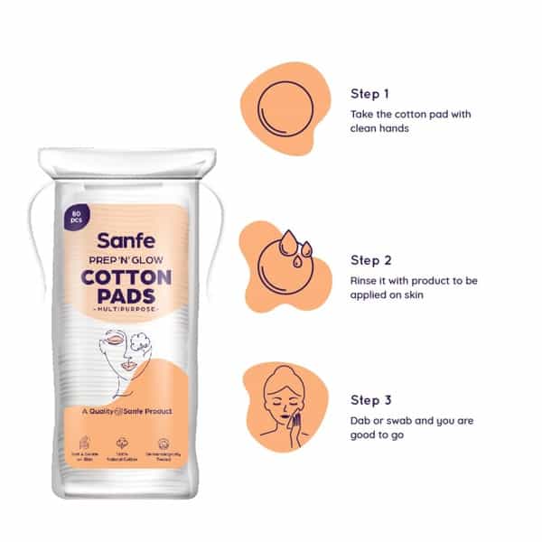 Sanfe Prep N Glow Cotton Pads - 80 N