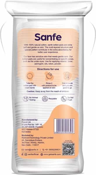 Sanfe Prep N Glow Cotton Pads - 80 N