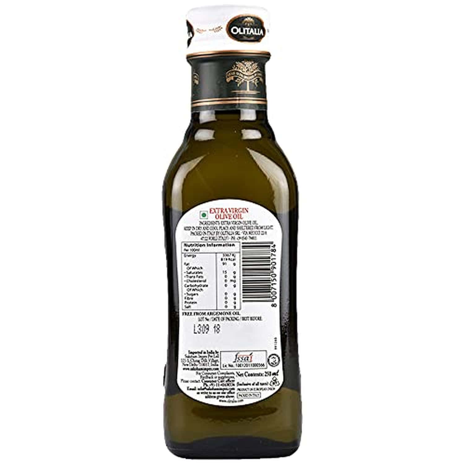 Buy OLITALIA EXTRA VIRGIN OLIVE OIL 250 ML Online & Get Upto 60 OFF at