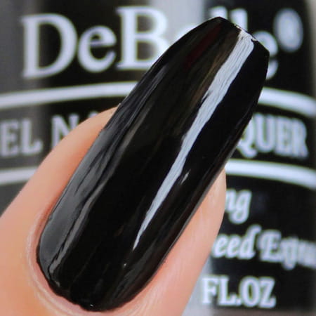 Debelle Nail Polish Gift Set Of 2 Black(Luxe Noir) | Top Coat- 16 Ml (8ml Each)