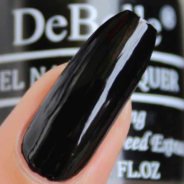 Debelle Nail Polish Gift Set Of 2 Black(Luxe Noir) | Top Coat- 16 Ml (8Ml Each)