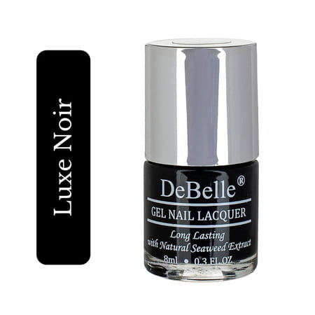 Debelle Nail Polish Gift Set Of 2 Black(Luxe Noir) | Top Coat- 16 Ml (8ml Each)