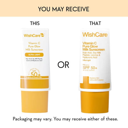 Wishcare Vitamin C Pure Glow Face Sunscreen Spf 50 Pa++++ Broad Spectum Ultra Light - 30 Ml