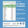 Nutrabud Probiotic 50 Billion Cfu | Gut & Immune Support | 60 Veg Capsules
