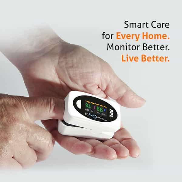 Bpl Medical Technologies Smart Oxy 04 Tip Pulse Oximeter | High Accuracy | Oled Display - White