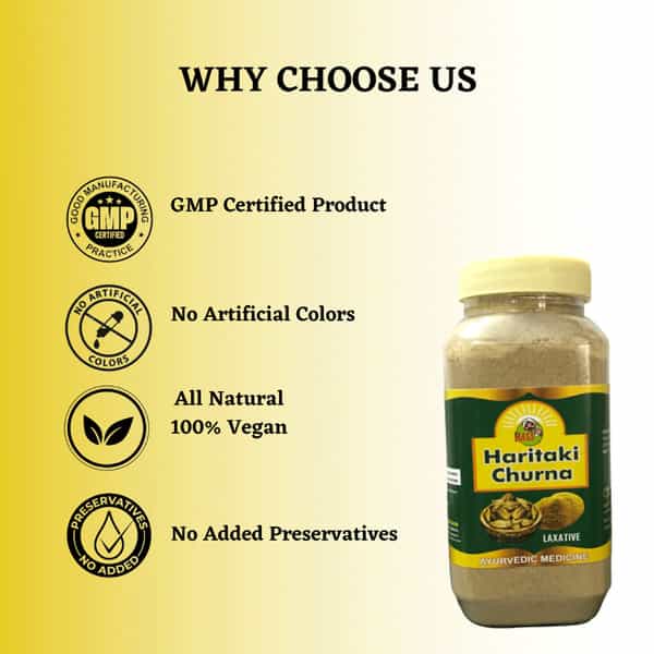 Hass Haritaki Churna Haritaki Powder Terminalia Chebula Fruit Powder (1X500 Gram)