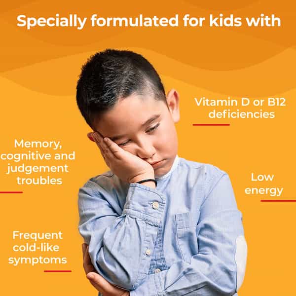 Wellbeing Nutrition Iron Man Melts - Kids Vitamin B12 | D3+K2 - Exotic Mango (30 Strips)