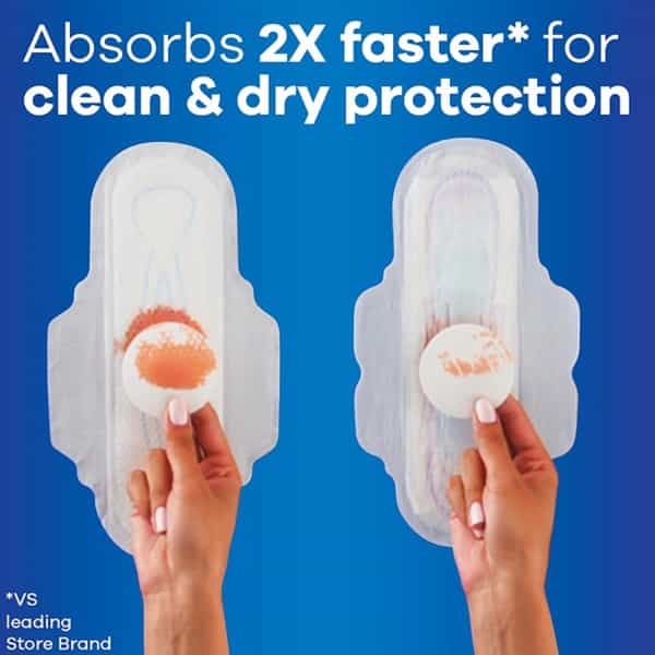 Always Ultra Thin Size 2 Feminine Pads Without Wings| Super Absorbency| 40N - Pack Of 3