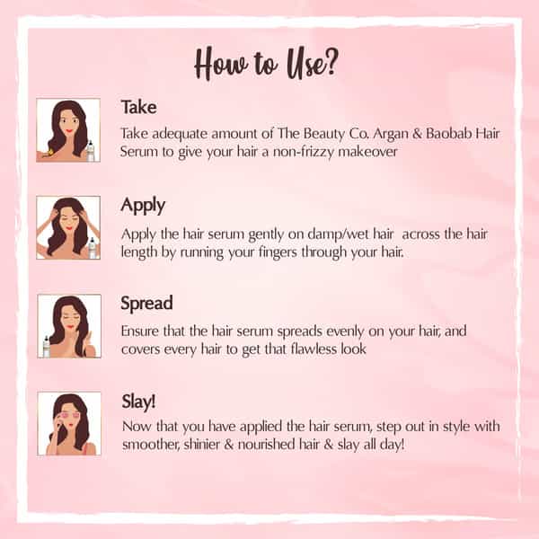 The Beauty Co. Argan & Baobab Hair Serum For Frizzy Hair 100 Ml