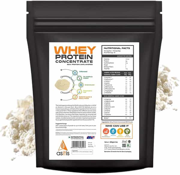 As-It-Is Nutrition Whey Protein Concentrate 80% Protein Unflavored - 2Kg