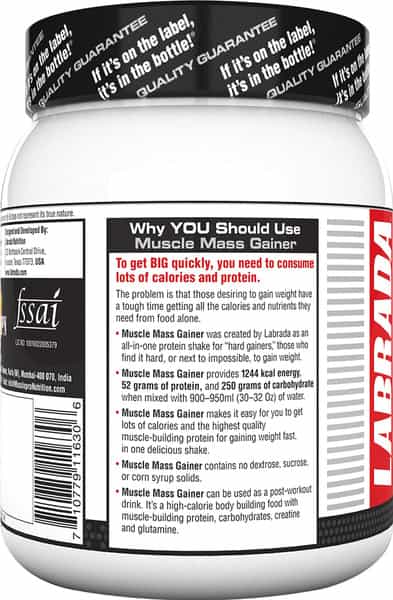 Labrada Muscle Mass Gainer - 2.2Lbs (1Kg) Chocolate
