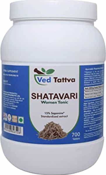 Ved Tattva Shatavari Tablets 500 Mg 700 Tablets - Natural & Pure Women Tonic (Pack Of 5)