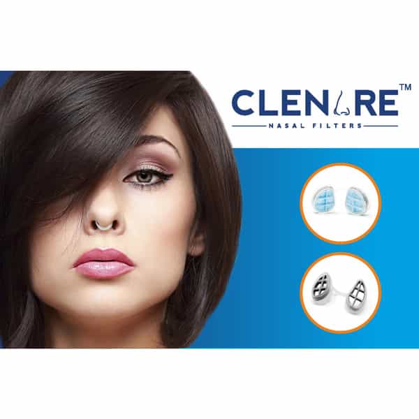 Clenare Invisible Nasal Filter Body (Small + Medium + Large Pack Of 3) Defense Against Air Pollution