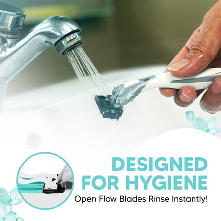 Letsshave Evior 6 Portable Razor For Women, 3 Razor + 1 Transparent Shave Gel 100ml & Travel Pouch