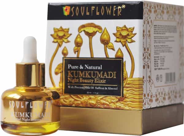 Soulflower Herbal Onion Hair Oil (220 Ml) & Kumkumadi Oil Herbal Night Beauty Elixir (30Ml)