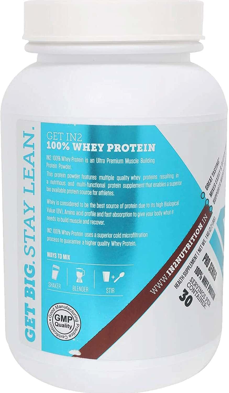 Buy IN2 100 WHEY PROTEIN 1KG (CAFE MOCHA) 25G PROTEIN 5.5G BCAAS 4G