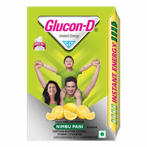 Glucon-D Nimbu Pani With 3 Benefits Of Energy | Recovery | And Immunity | 450 G | Refill