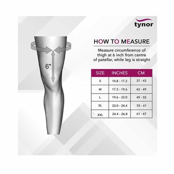 Tynor I 15 Compression Stocking Mid Thigh Pair Size Medium