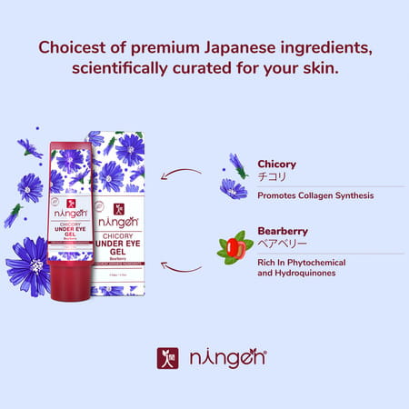 Ningen Chicory Under Eye Gel I Essence Of Bearberry I Reduce Puffiness Dark Circles I 50g