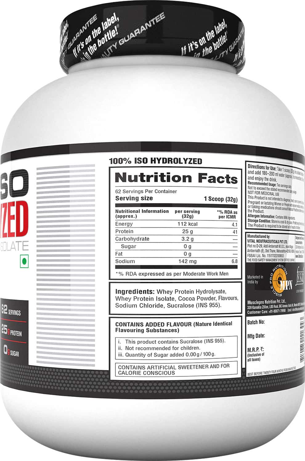 Buy LABRADA 100 ISO HYDROLYZED WHEY PROTEIN ISOLATE 4.4 LBS (2KG