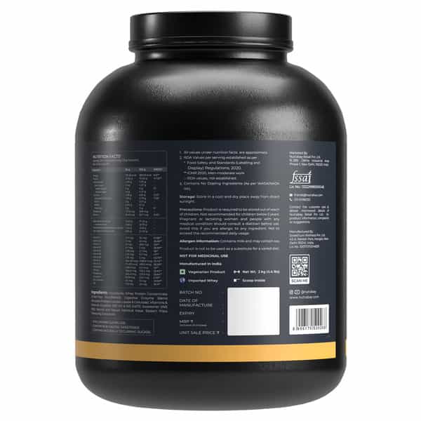 Nutrabay Gold 100% Whey Protein Concentrate|Muscle Support & Recovery|Kesar Badam Pista|2Kg