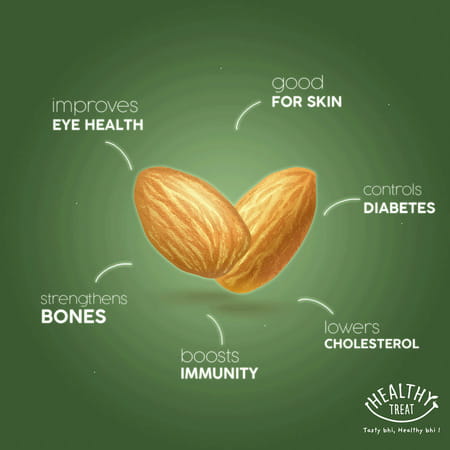 Healthy Treat Roasted Almond And Cashew Combo | Himalayan Salted 300 Gm - Pack Of 2 - 150 Gm Each