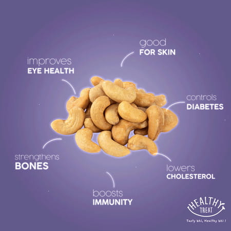 Healthy Treat Roasted Almond And Cashew Combo | Himalayan Salted 300 Gm - Pack Of 2 - 150 Gm Each