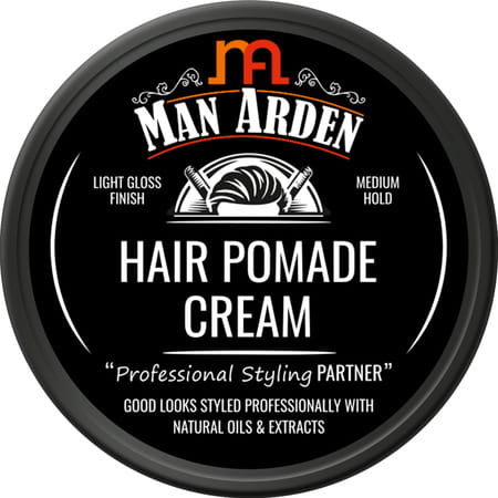 Man Arden Hair Pomade Cream Professional Styling For Anti Frizz Light Gloss Finish Re-Stylable 50gm