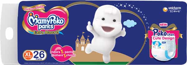 Mamypoko Pants Extra Absorb Diaper - Extra Large Size Pack Of 26 Diapers
