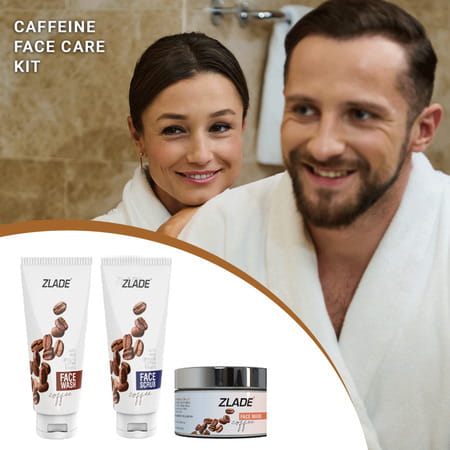Zlade Caffeine Face Care Kit With Real Ground Coffee Bean Extract