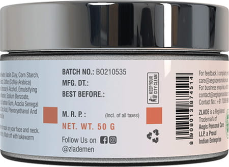 Zlade Caffeine Face Care Kit With Real Ground Coffee Bean Extract