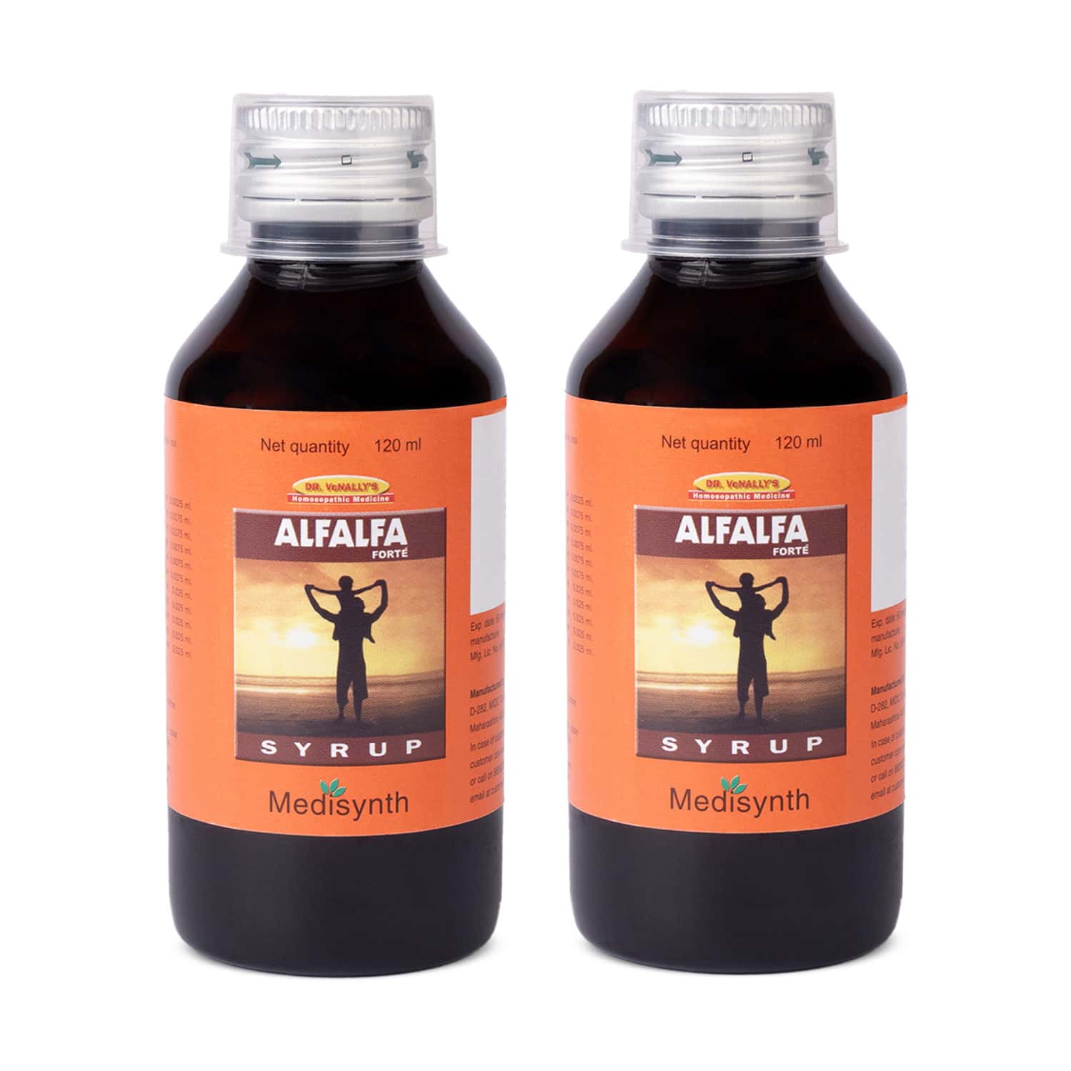 Medisynth Alfalfa Forte - Health Tonic | Anaemia | Fatigue & Convalescence | B.no. 467 | 120ml X2