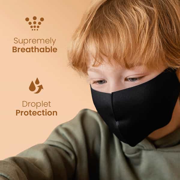 Frido Ultimate Copper Mask For Kids|Reusable|Super Breathable|Ear Loops|Age Group 5-7|Pack Of 10