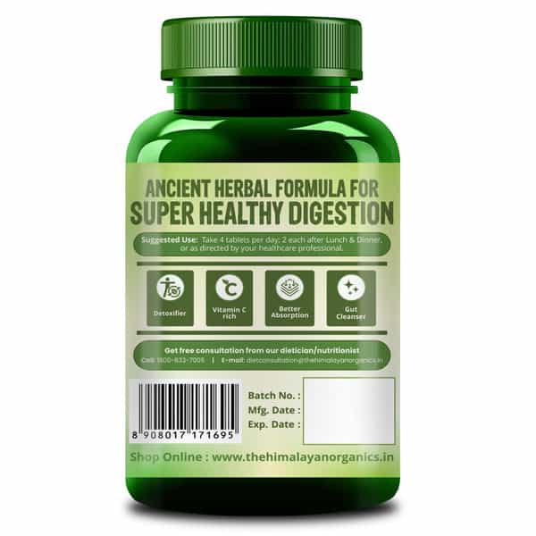 Himalayan Organics Triphala | Bottle | 120 Veg Tablets