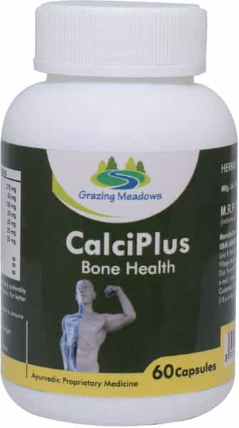 Grazing Meadows Calciplus 60 Capsules Ayurvedic Herbal Supplement For Bone Health (Pack Of 5)