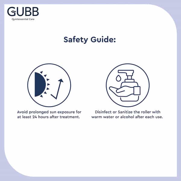 Gubb Derma Roller 0.5Mm For Hair Regrowth Face Acne Scars & Skin Aging 540 Micro Needles - Red