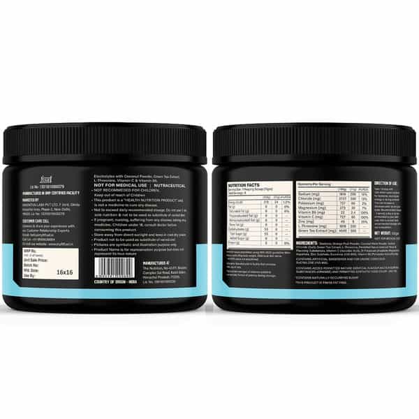 Myfitfuel Electrolyte Energy, Hydration, Replenishment +Green Tea Extract, L-Threonine (100G Orange)
