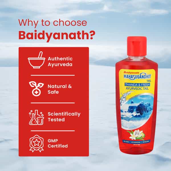 Baidyanath Ayurved Mahasugandhit Tail 200Ml | Calming Relaxation Oil