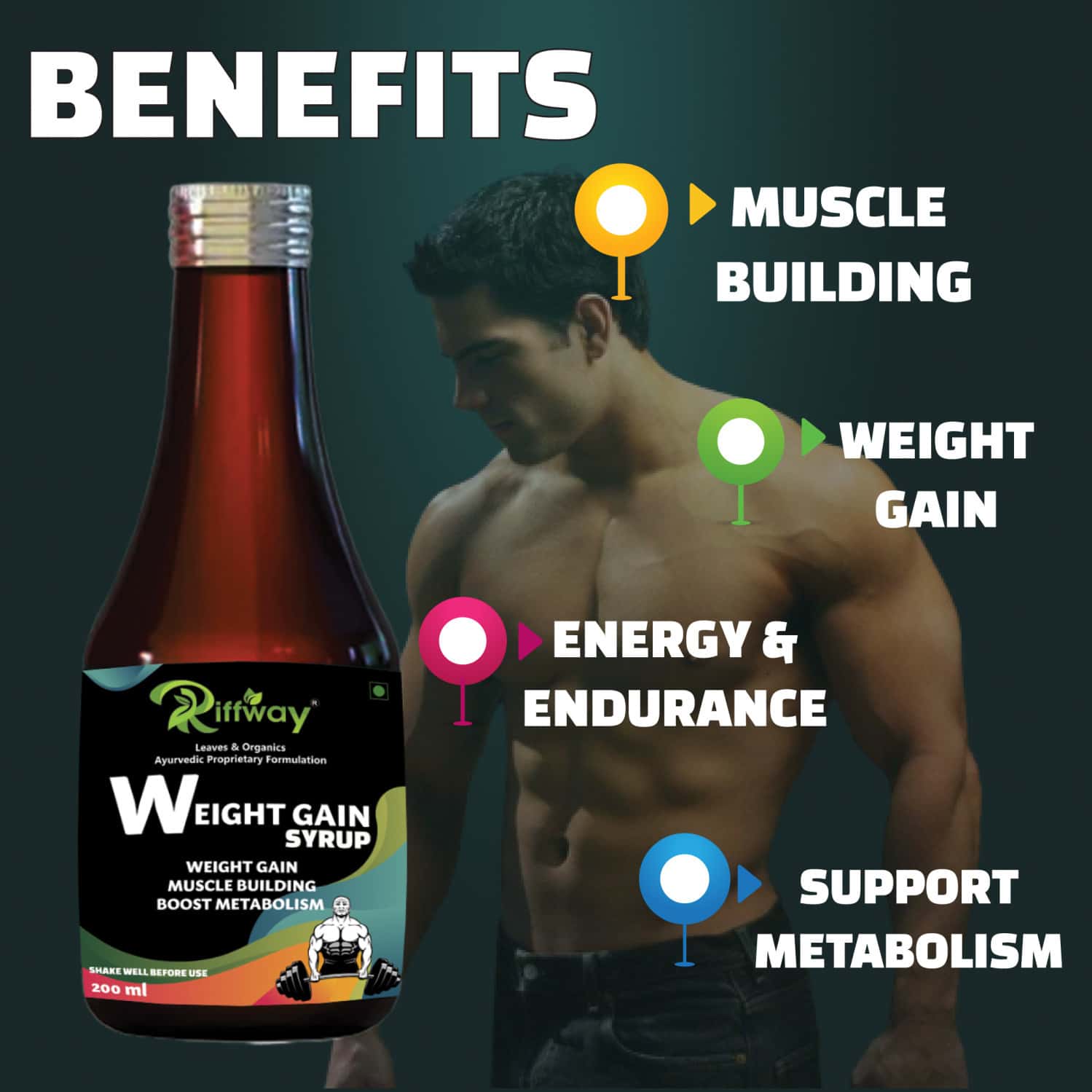Buy RIFFWAY WEIGHT GAIN SYRUP GAIN WEIGHT THE RIGHT WAY 100