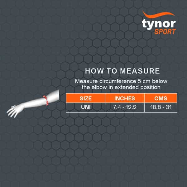 Tynor Elbow Wrap Neo Black & Orange Universal 1 Unit