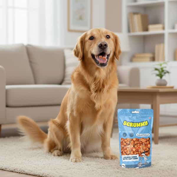 Scrummy Salmon Cubes With Soft Bone Dog Treats | 70 G