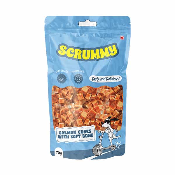 Scrummy Salmon Cubes With Soft Bone Dog Treats | 70 G