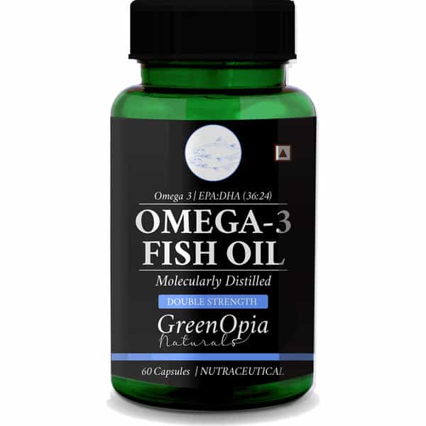 Greenopia Fish Oil Double Strength | 1000Mg Omega-3 Per 60 Liquid Filled Capsules