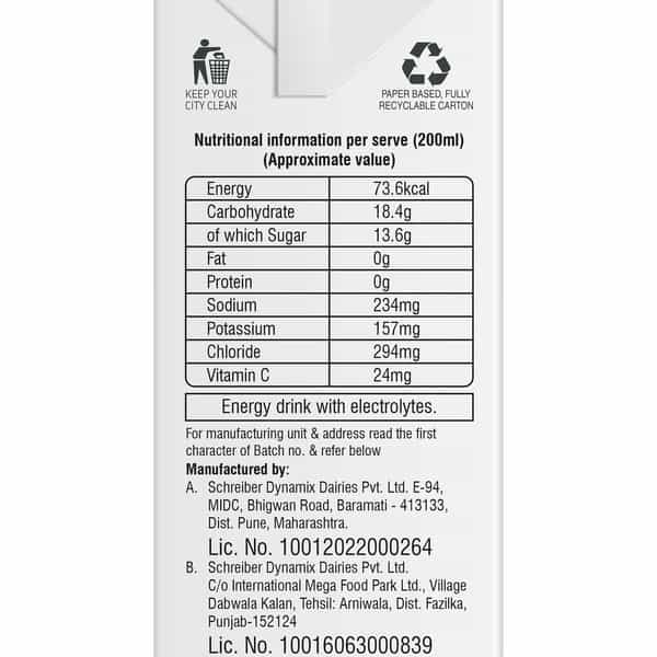 Prolyte Rehydrate Drink With Electrolytes Vitamin C & Glucose-Orange(200 Ml)