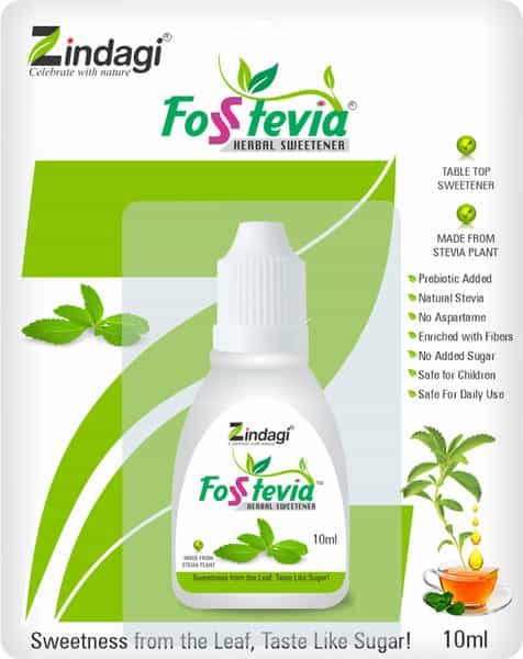 Zindagi Stevia Liquid Drops - Natural Sweetener Stevia Sugarfree (200 Servings)-10 Ml