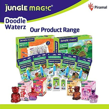 Jungle Magic Doodle Waterz - Reusable Water Colouring Panchtantra Book I Monkey & Crocodile | 10 Nos