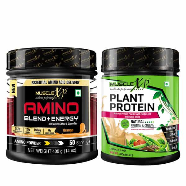 Musclexp Essential Health Care | Amino Blend + Plant Protein (400G Each)